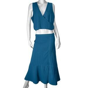 Anthropologie Slim Knit Skirt Two-Piece Pullover & Skirt Set Top + Skirt | L